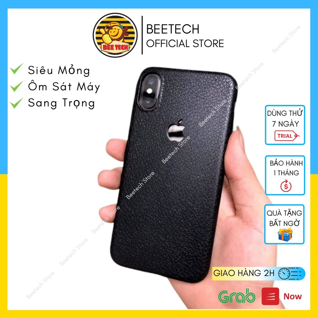 Ốp iPhone hở táo siêu mỏng, ốp vân da sang trọng cho iPhone - Beetech