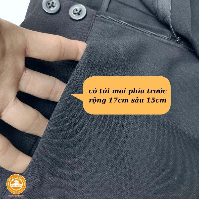 Quần Vải Nữ Ống Loe Cạp Cao Chất Tuyết Mưa Loại 1 Mặc Tôn Dáng