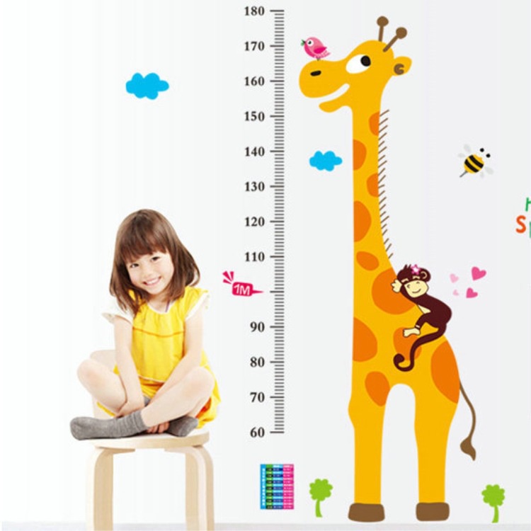 Decal Hươu cao cổ dán tường đo chiều cao cho bé yêu mẫu số 7 - AmyShop