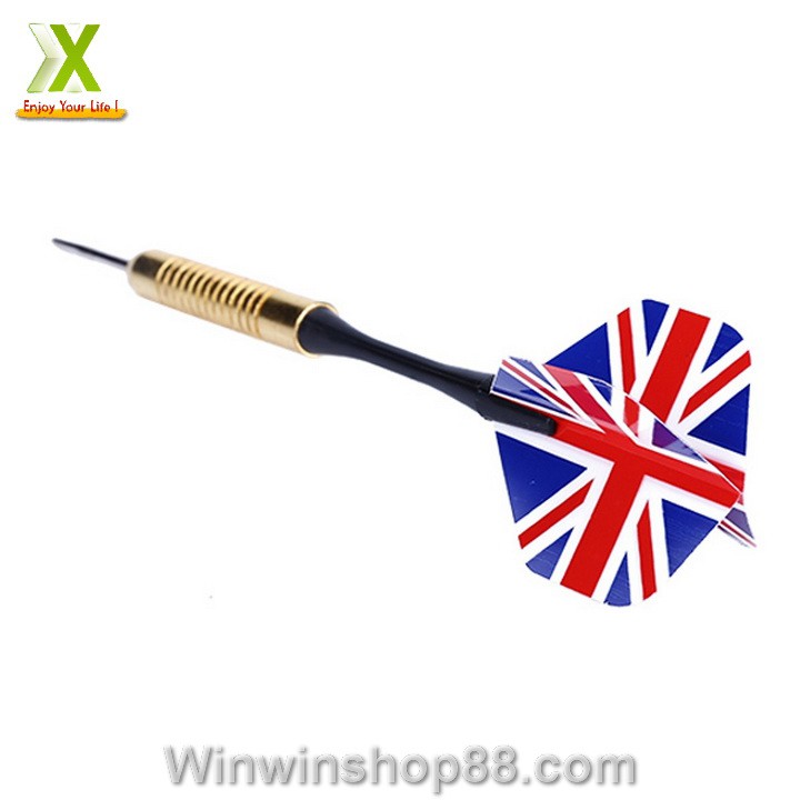 Combo BANG PHONG PHI TIEU 17 inch 40 cm bảng gỗ loại tốt kèm 6 mũi phi tiêu tốt và Bộ 3 mũi tên phi tiêu lá cờ nước Anh