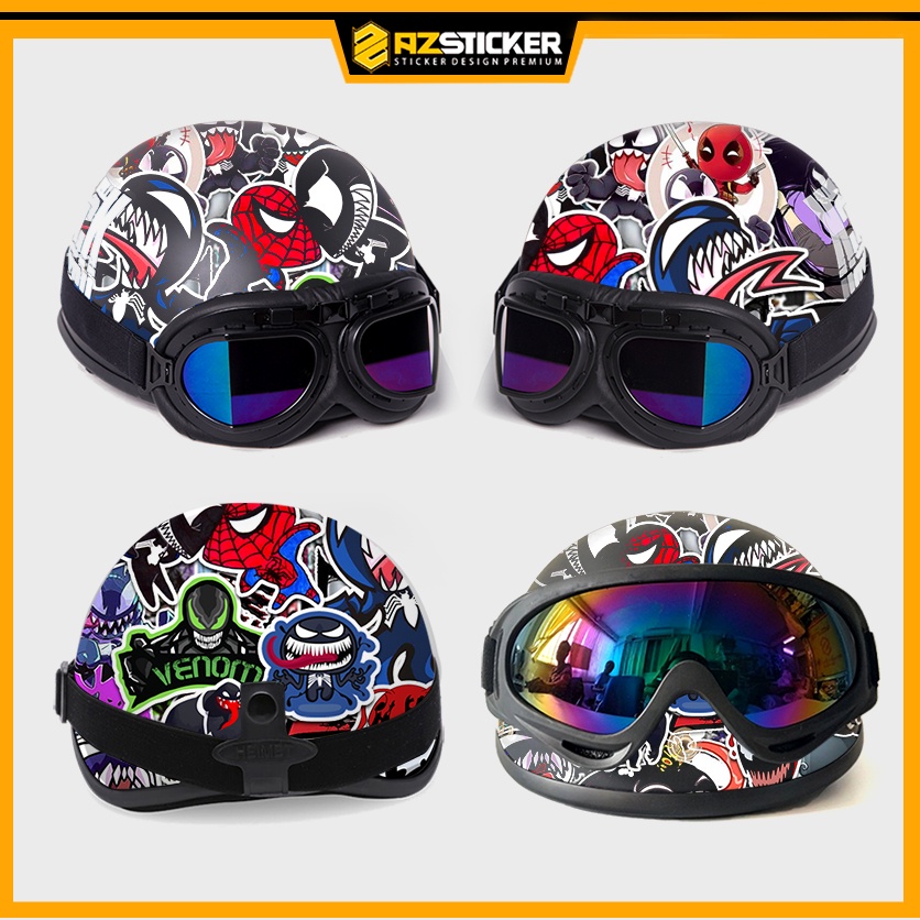 Bộ Miếng Dán Hình VeNom Siêu Ngầu Chống Thấm Nước Dán Cho Nón Bảo Hiểm , Vali , Xe Máy , Điện Thoại , Laptop...