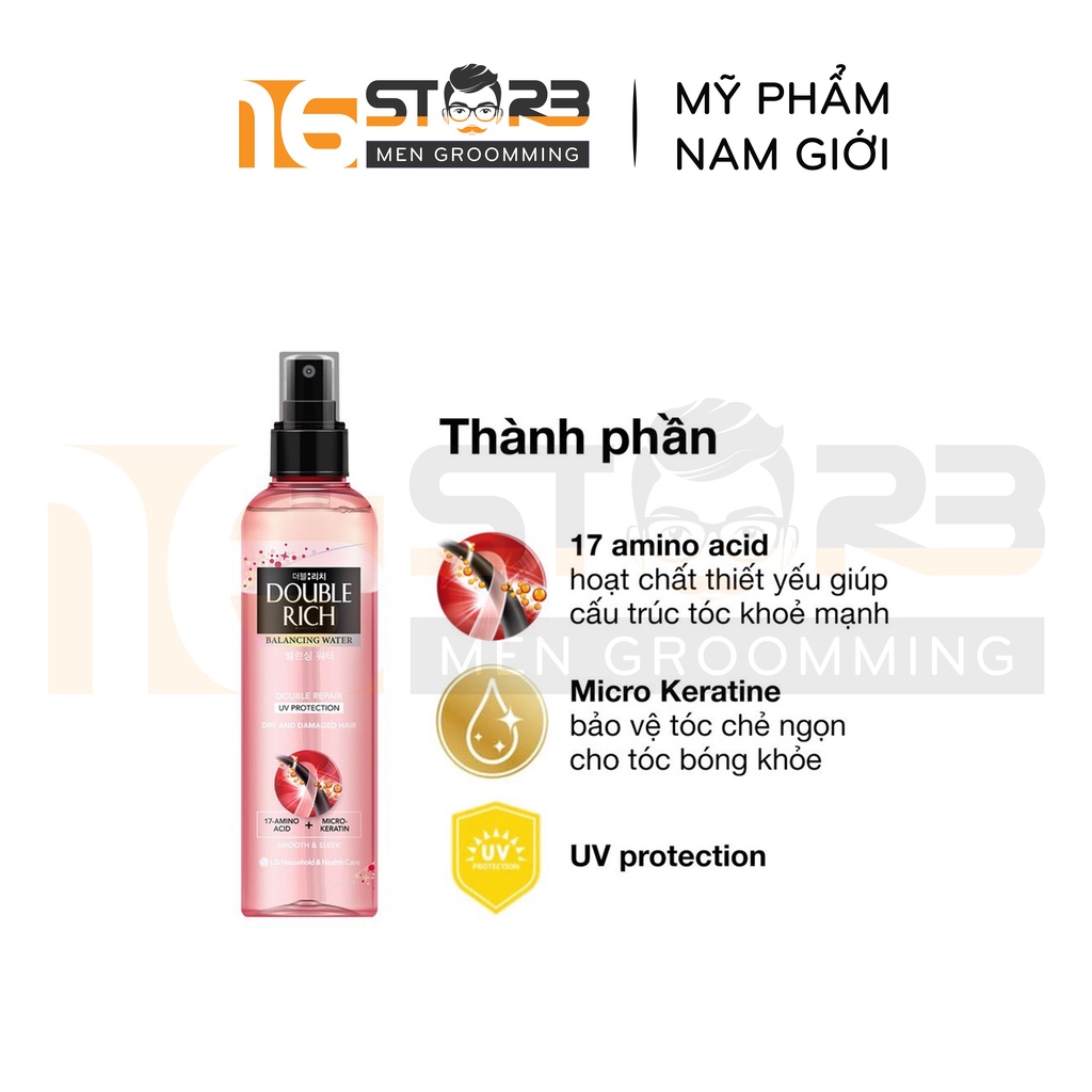 Nước Xịt Dưỡng Tóc Khô Sơ &amp; Hư Tổn Double Rich 250ml