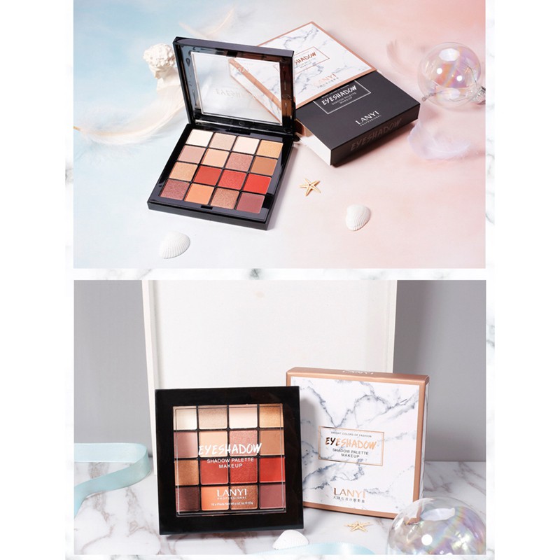 LANYI Charming Eyeshadow 16 Color Palette Make Up Palette Matte Shimmer Pigmented Eye Shadow Powder Makeup Glitter Pigment | BigBuy360 - bigbuy360.vn