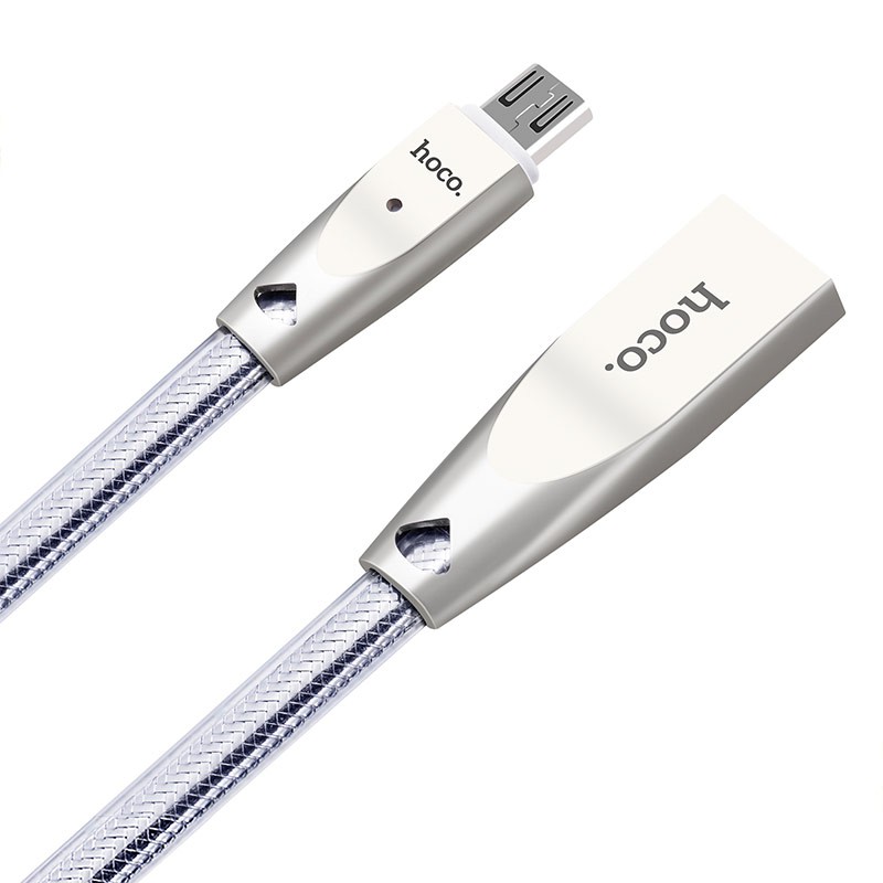 Cáp sạc Micro USB Hoco U9 có đèn LED báo sạc dài 1.2m cho Smartphone