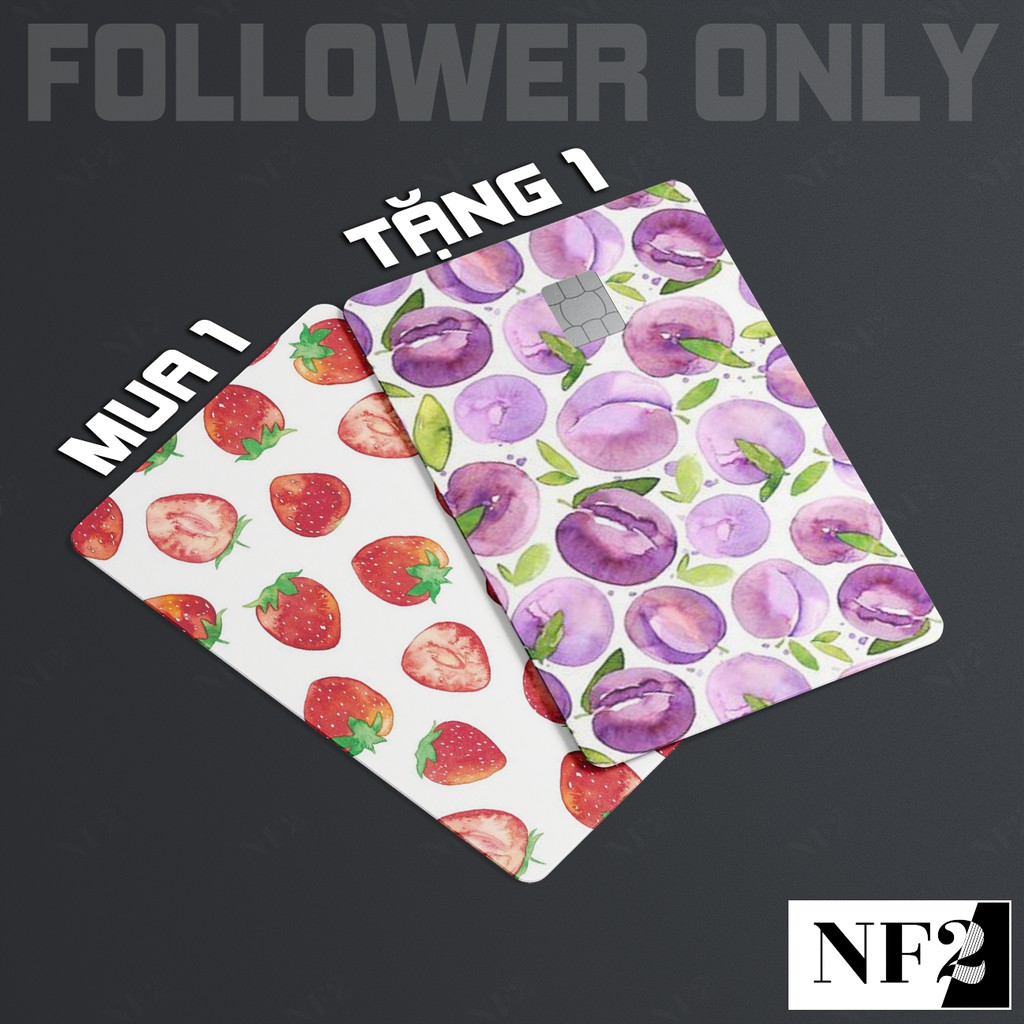 COLORFUL FRUITS - Decal Sticker Thẻ ATM (Thẻ Chung Cư, Thẻ Xe, Credit, Debit Cards) Miếng Dán Trang Trí NF2 Cards