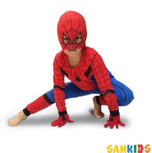 Bộ đồ siêu nhân nhện spider man dài Samkids (kèm bảng size hình cuối)