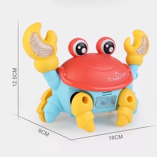 Đồ chơi con cua chạy pin có phát nhạc và đèn cho bé