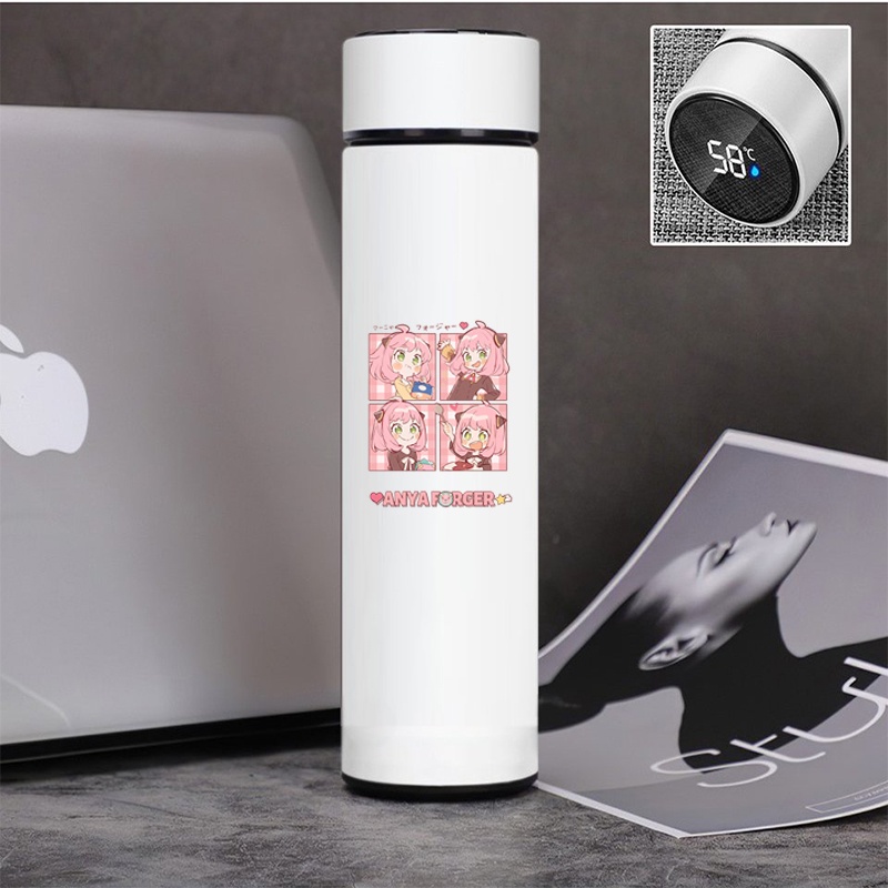 Bình giữ nhiệt đựng nước in hình ANYA ver ĂN UỐNG Spy x Family tiện lợi xinh xắn anime chibi