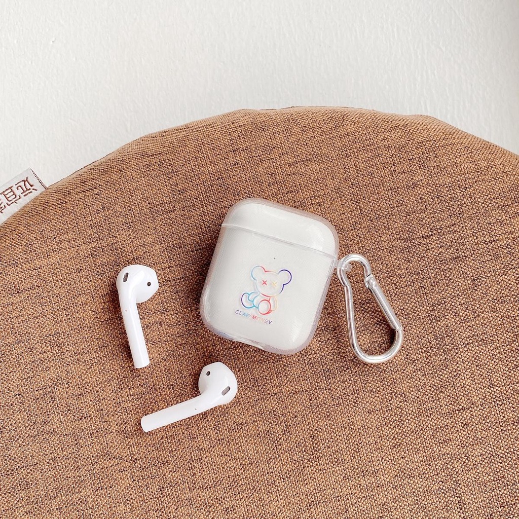 Airpods Jane Clouds Case Soft Bear Color Wireless TPU Leather Cover Wireless Headset Case for Airpods 1/2/3 pro