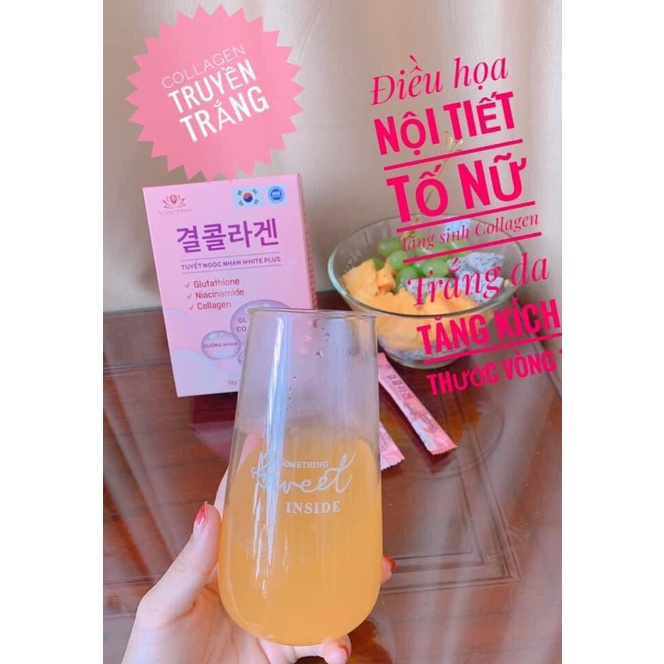 Tuyết Ngọc Nhan WHITE PLUS-Collagen truyền trắng hany sáng da mờ nám trẻ hóa da