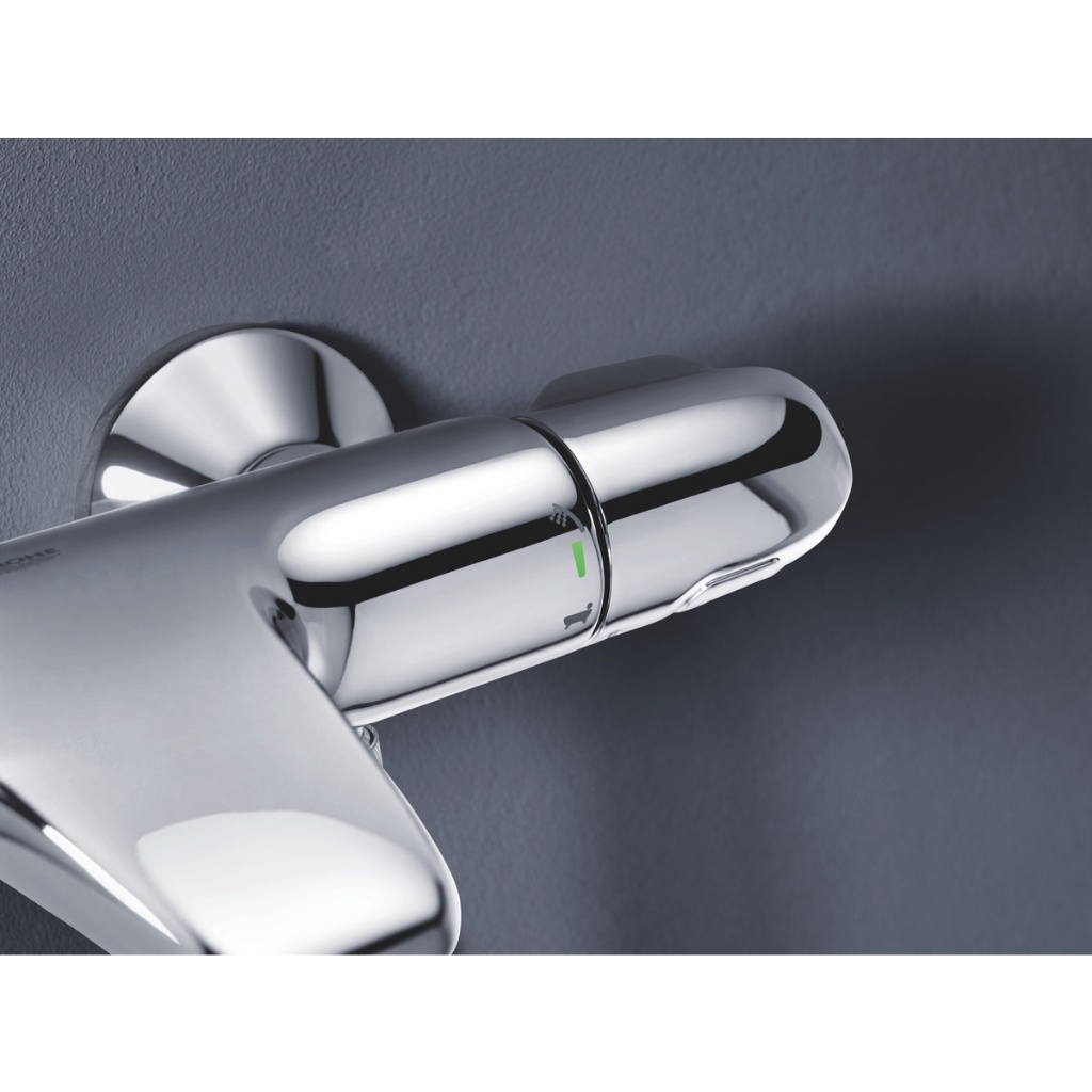 Bộ trộn nổi kèm xả bồn tắm GROHE Grohtherm 1000 2 chế độ bề mặt mạ chrome hiện đại sang trọng - 34155003