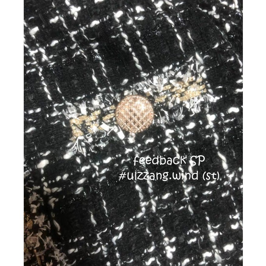 [ORDER- ảnh thật] Áo khoác dạ tweed kẻ phối màu - u.w | BigBuy360 - bigbuy360.vn