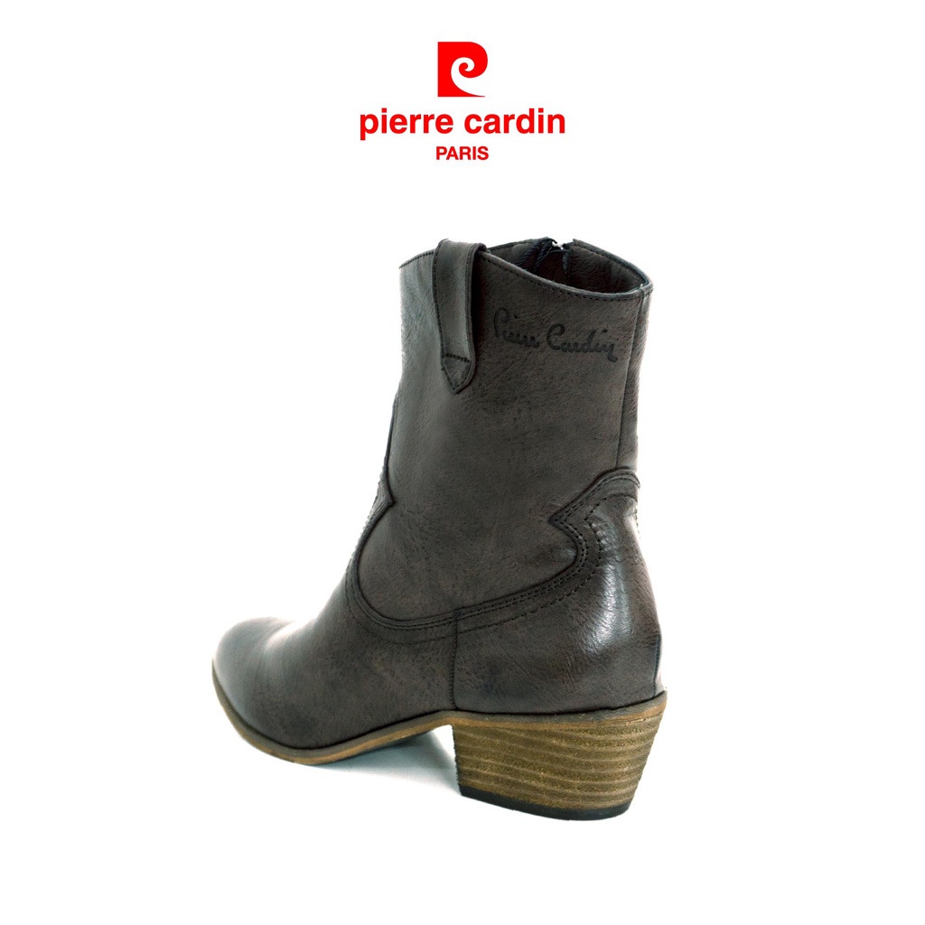 [NEW ARRIVAL] Giày Boots Nữ Cloudy, Chất liệu Da PU, Khóa cạnh, Độ cao 5cm, Cổ cao 21cm Pierre Cardin - PCWFWSF 153