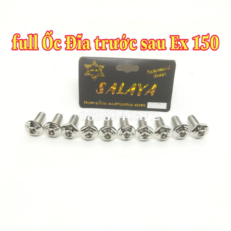 10 ốc đĩa salaya inox 304 xe ex150 155 winner v1 winner X