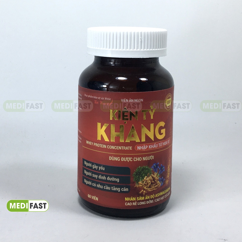 Tăng cân, Ăn ngon Kiện Tỳ Khang Hộp 60 viên, từ Whey Protein cô đặc nhập khẩu từ Mỹ, có thêm Vitamin và nhân sâm