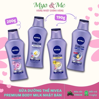Sữa dưỡng thể Nivea Premium Body Milk Nhật Bản dưỡng ẩm/dưỡng trắng/chống lão hóa cho da