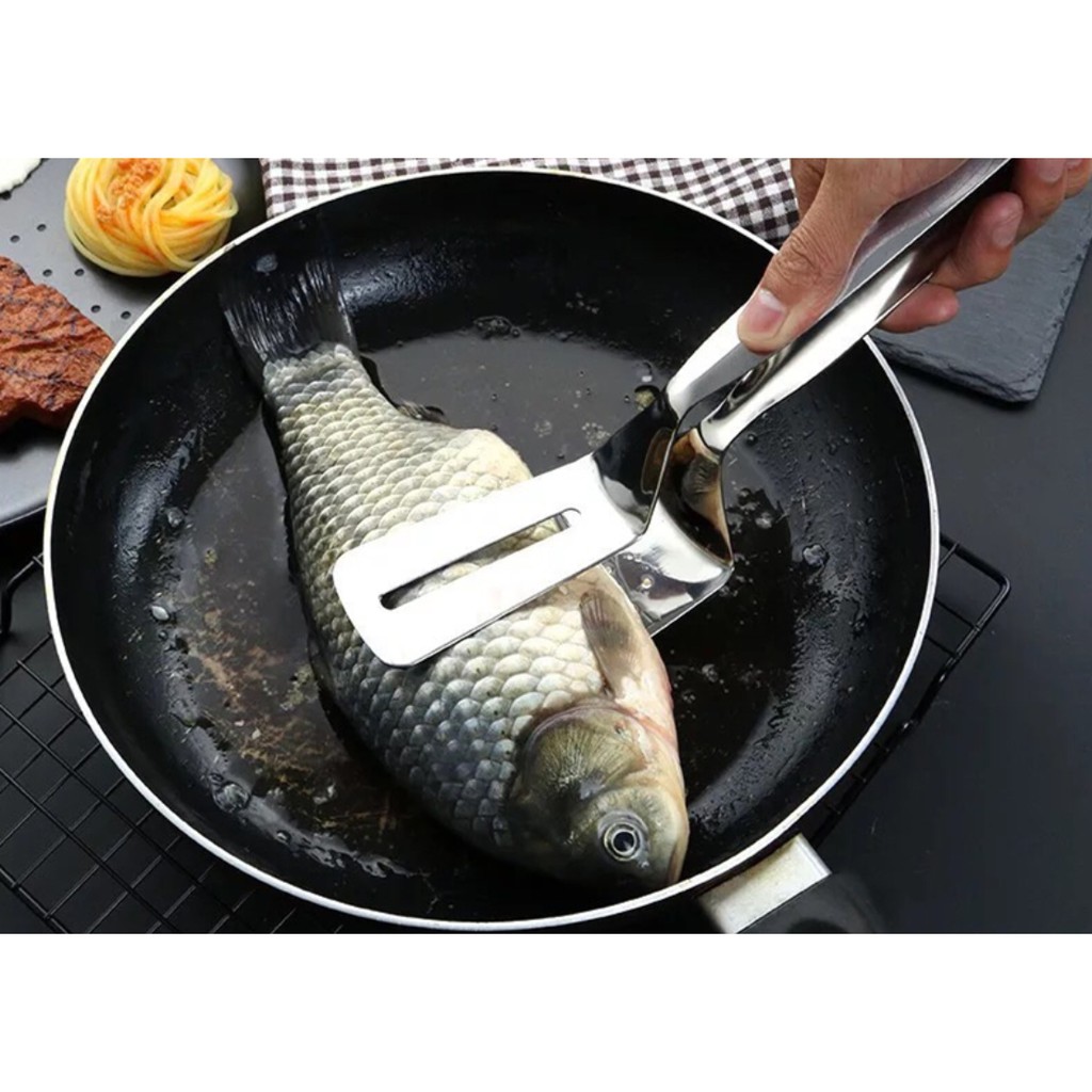 [ Loại Tốt ] Dụng cụ  kẹp gắp đồ nóng như bít tết, cá rán, thịt nướng chuyên dụng tiện ích