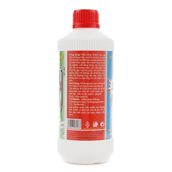 Nước thông cống Hando 570ml hàng nội địa ( Phân Phối bởi Gia Phú )