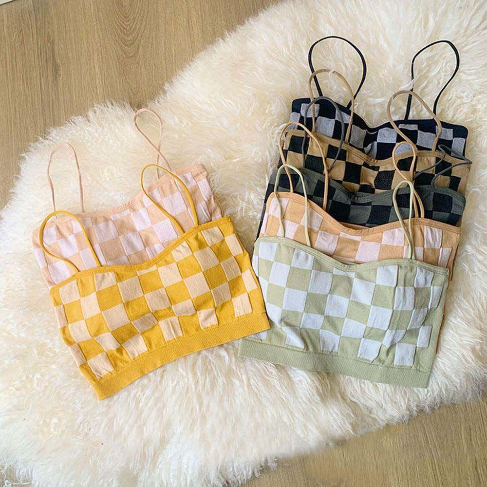 OCEANMAP Áo Lót Cotton Không Đường May Hở Lưng Màu Sắc Trơn Gợi Cảm Cho Nữ