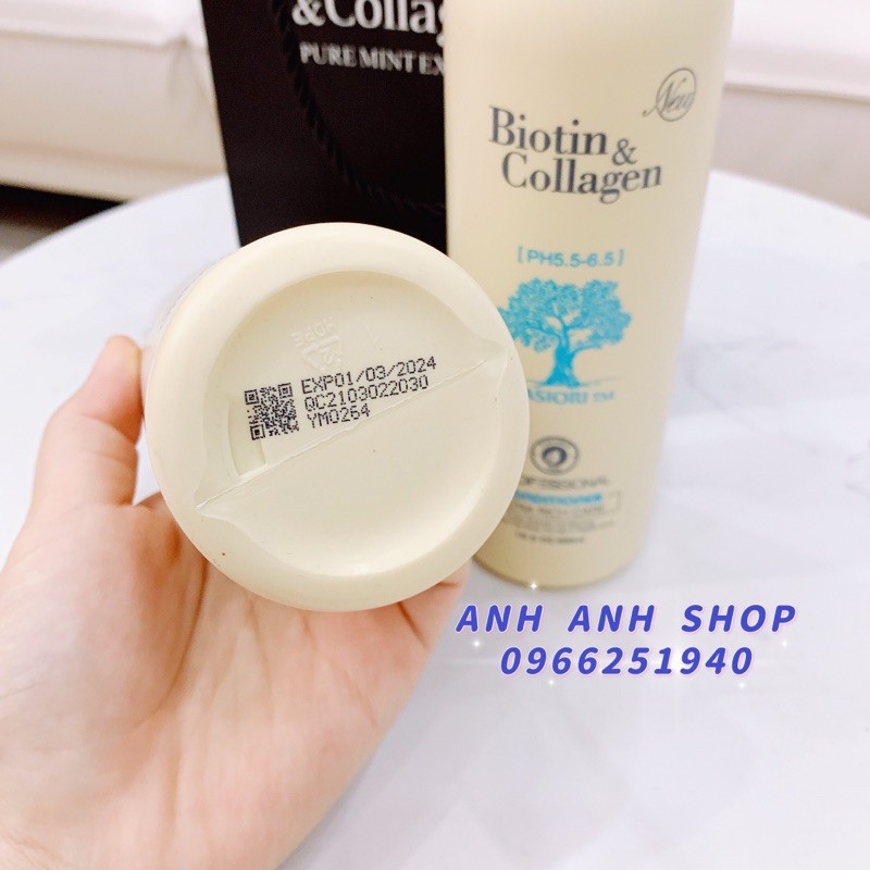 ✅[CHÍNH HÃNG] Cặp Dầu Gội Xả Biotin Collagen Trắng FreeShip Giảm Rụng Tóc,Phục Hồi Tóc Khô Xơ, Hư Tổn