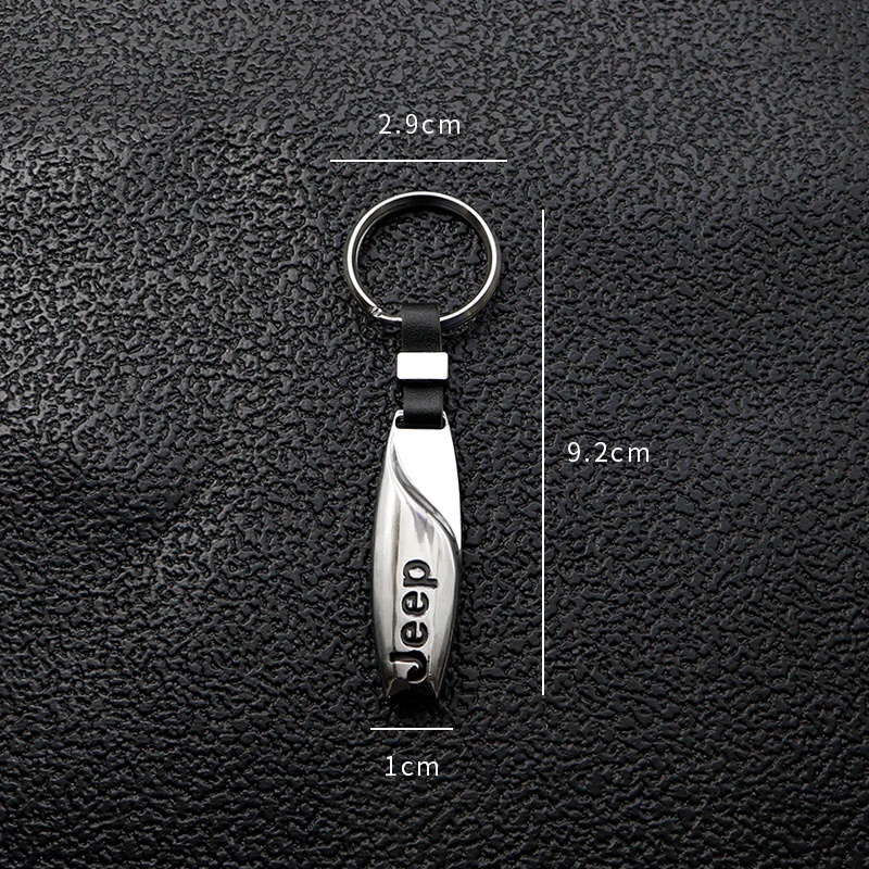 1 Móc Khóa Kim Loại Hình Logo Giọt Nước Màu Bạc Cho JEEP Grand Cherokee Commandere Wrangler Compass Patriot
