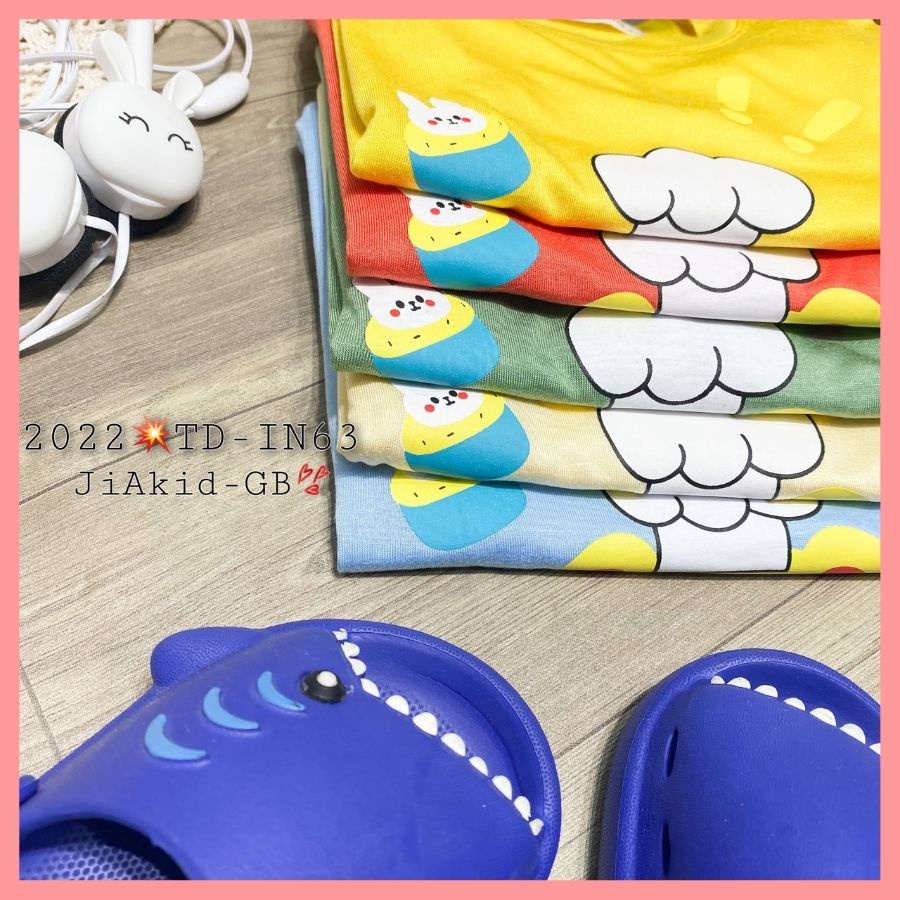 Bộ Thun Lạnh Dài Tay Cho Bé Trai Bé Gái 8-27kg -TD-IN63 In Hoạt Hình Dễ Thương Chất Vải Thoáng Mát