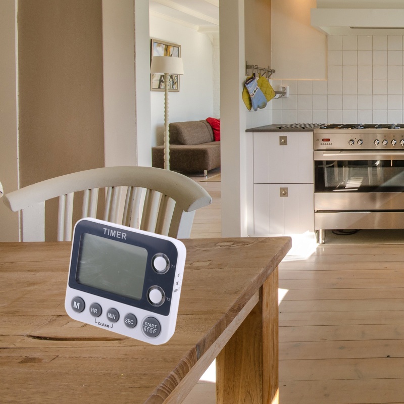 Đồng Hồ Hẹn Giờ Nấu Ăn 2 Nhóm Đếm Ngược 0 01s