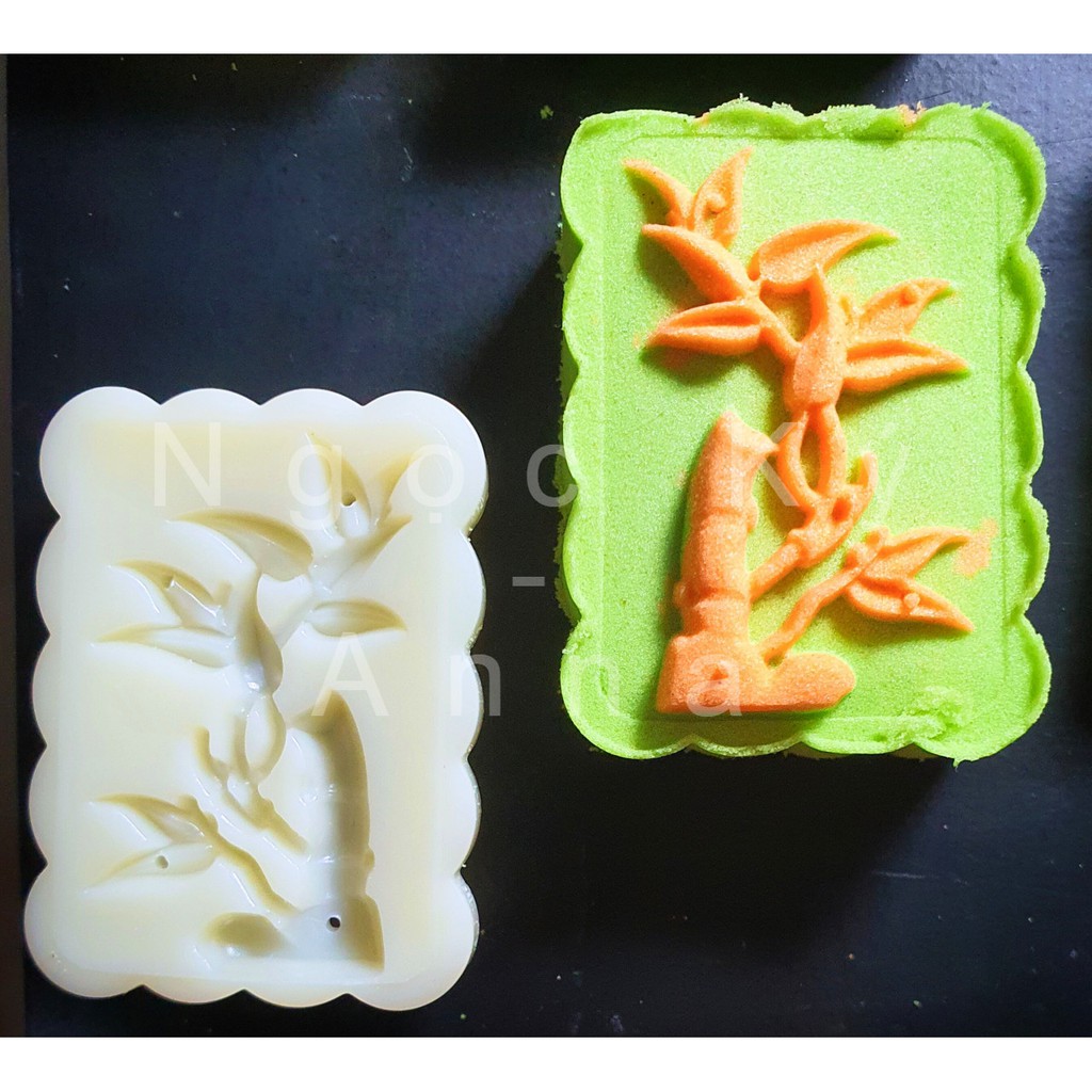 NQ00967 - KHUÔN LÒ XO BÁNH TRUNG THU / BÁNH DỨA  HÌNH CHỮ NHẬT 50G )