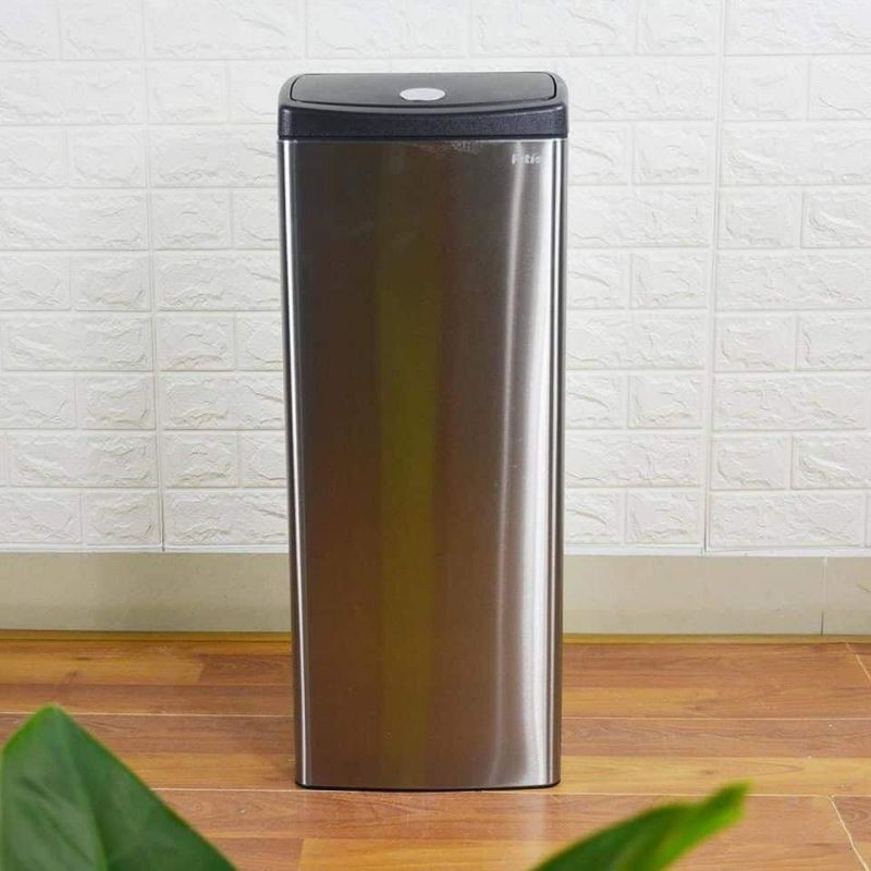 Thùng Rác Inox Cao Cấp Nhấn Nút Đóng Mở Nắp Nhẹ Nhàng