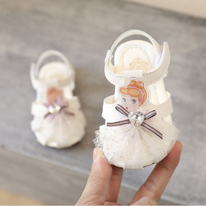 Dép sandal tập đi công chúa cho bé gái đế mềm xinh xắn [LX2]