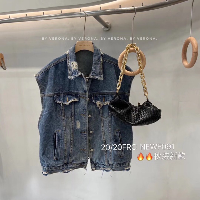 🌳 Áo khoác gile jean dáng oversize QCCC