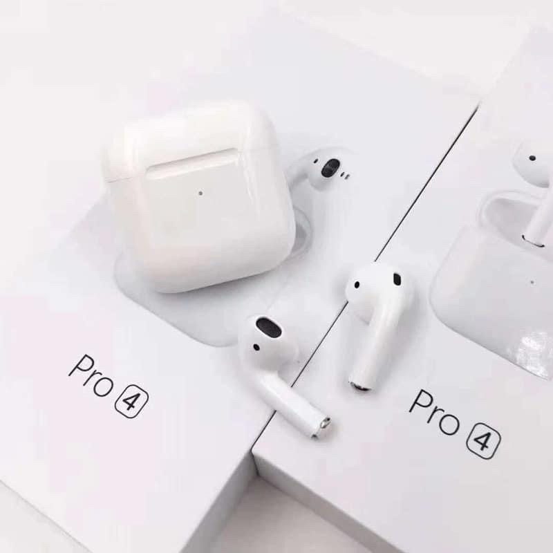 Tai nghe bluetooth Airpods mini Pro 4 - âm thanh 5.0 mới, pin khoẻ tặng kèm cáp sạc