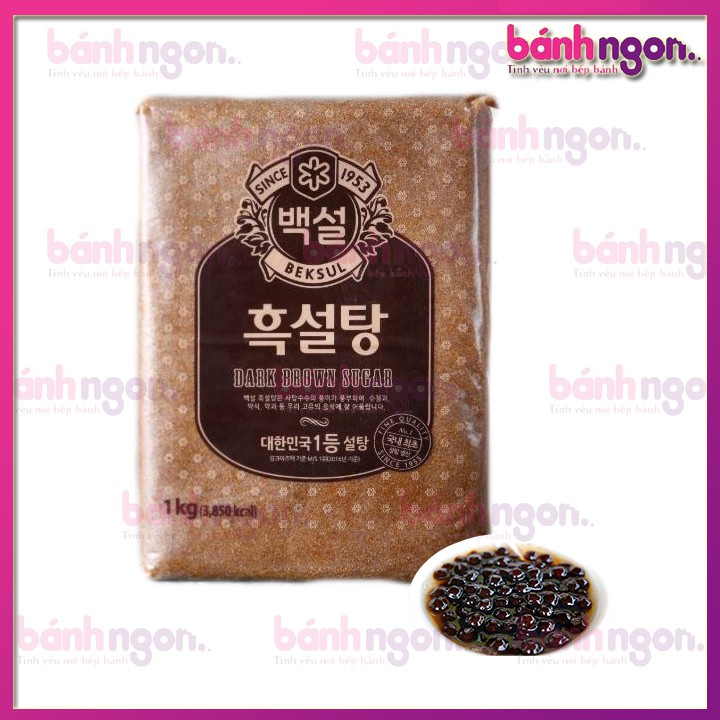 [Mã GROSALEHOT giảm 8% đơn 250K] Đường nâu (đường đen) Hàn Quốc gói 1kg