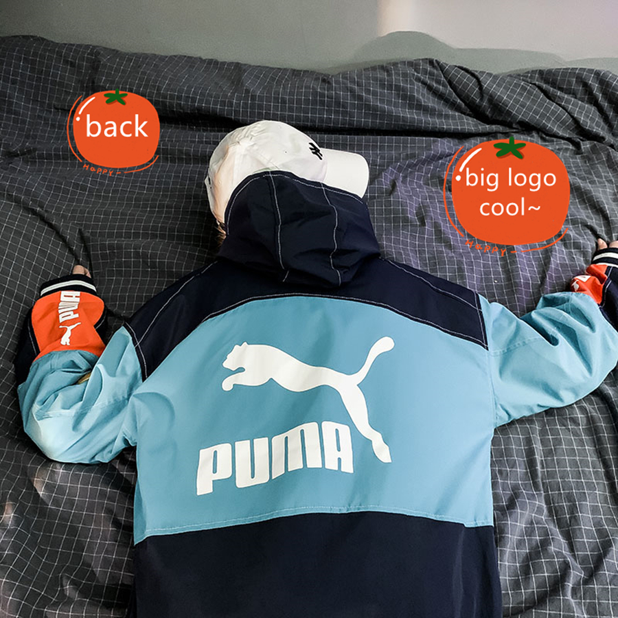 Áo khoác hoodie họa tiết Puma phong cách cá tính cho nam và nữ