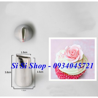 Đuôi bắt kem hoa hồng cánh 1.5cm # 40