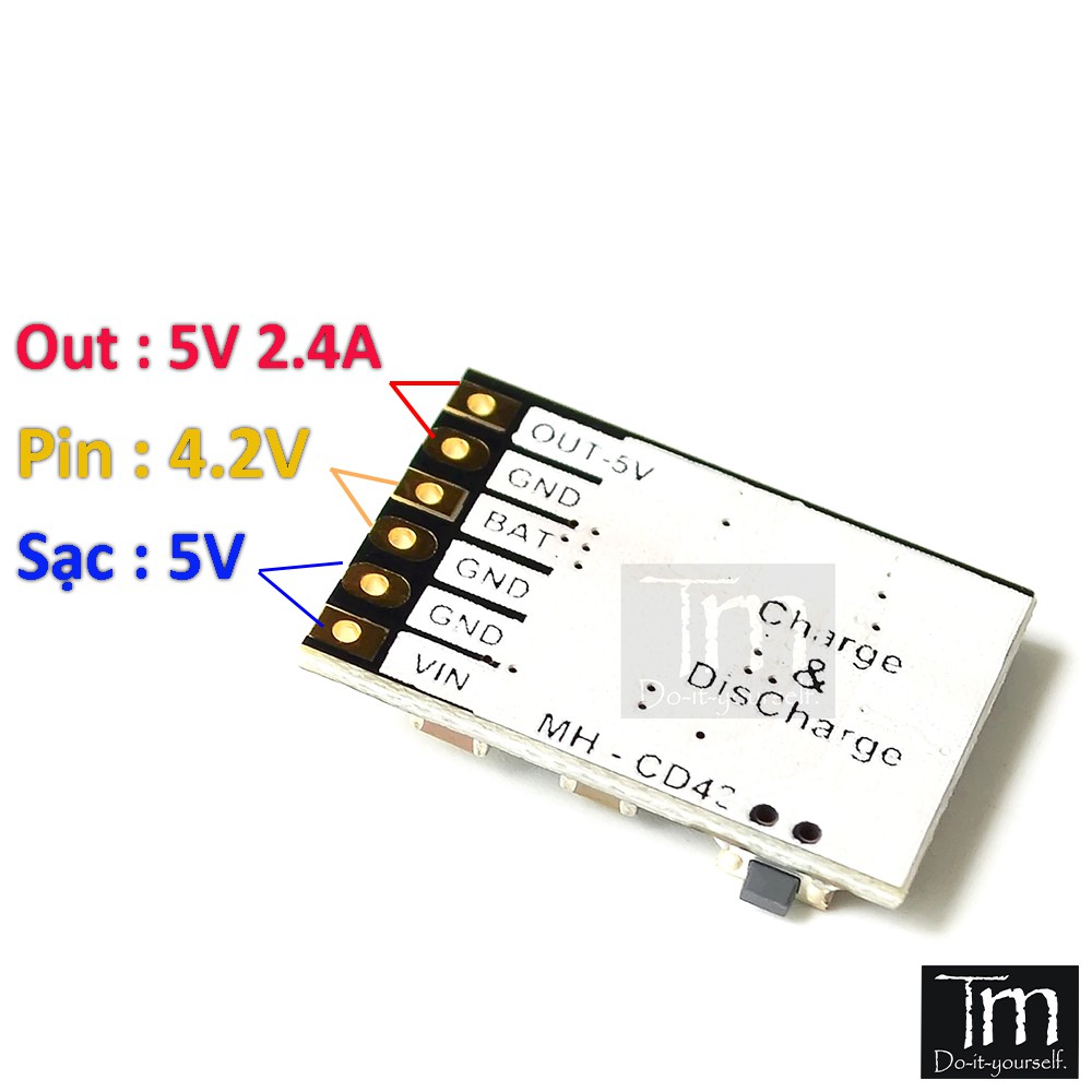 Mạch Sạc Pin - Tăng áp 5V 2.4A