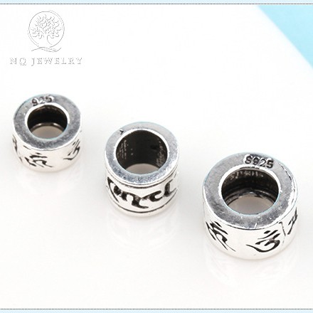 Charm bạc chặn lục tự đại minh chú - NQ Jewelry