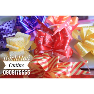 [3cm] Nơ rút dùng để trang trí hộp quà/ giỏ quà/ bó hoa