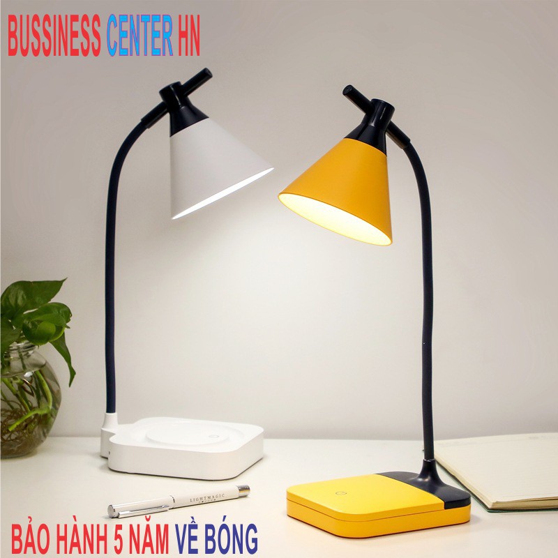 Đèn học để bàn, đèn làm việc led 3 nấc ánh sáng chống cận có chức năng sạc nút bấm cảm ứng mẫu 2021