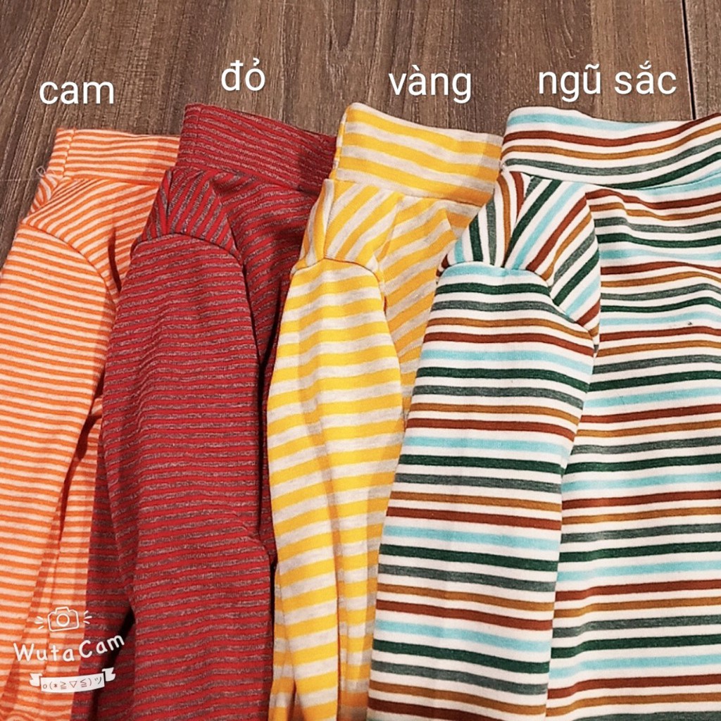 Áo cotton len kẻ cổ cao giữ nhiệt chất dày dặn cho bé trai và bé gái (HN 362) | WebRaoVat - webraovat.net.vn