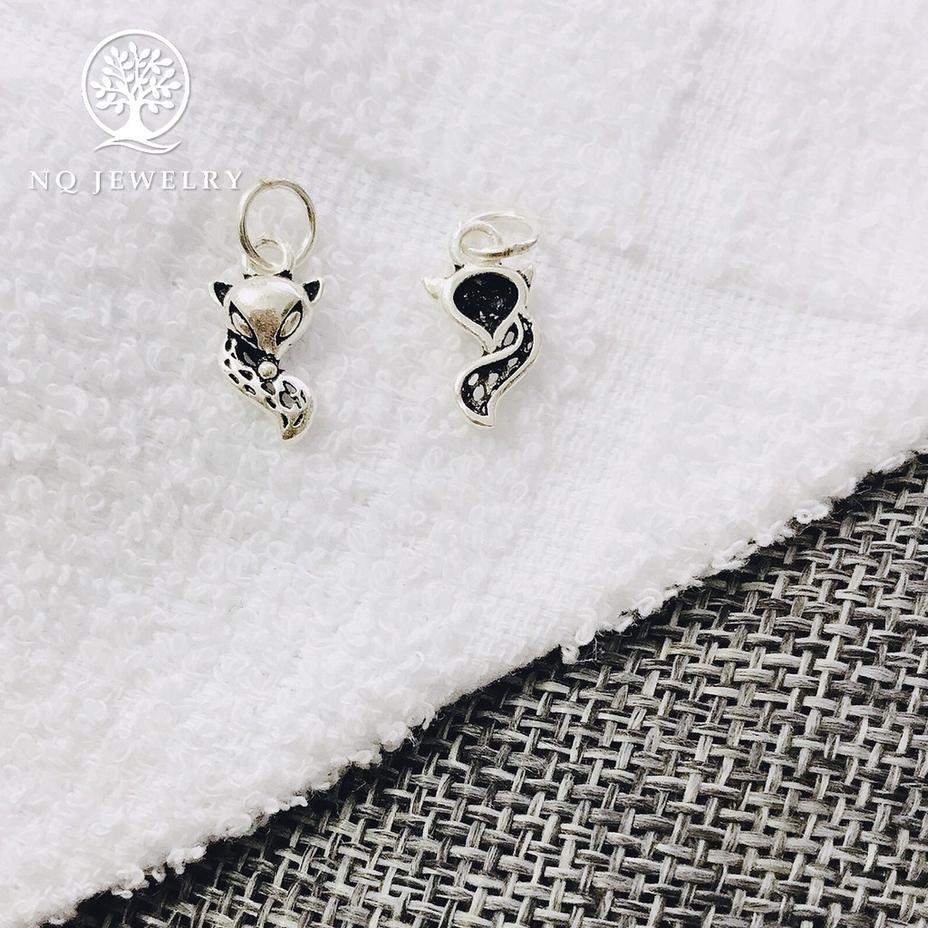 Charm bạc hình hồ ly treo - NQ Jewelry