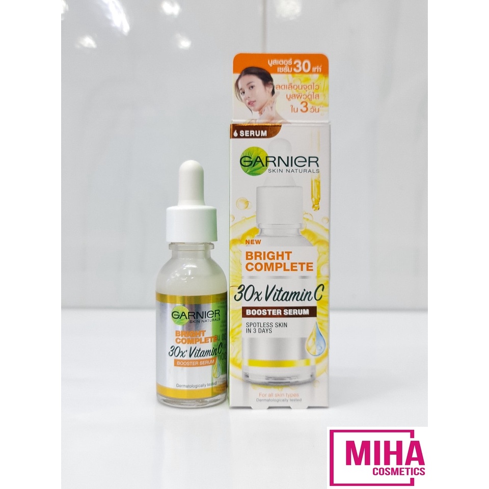Tinh Chất Tăng Cường Sáng Da Mờ Thâm Garnier Bright Complete 30x Vitamin C Booster Serum 30ml