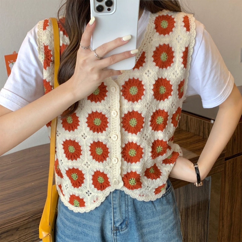 Áo Croptop Len Dệt Kim Sát Nách Thời Trang Mùa Hè Cho Nữ