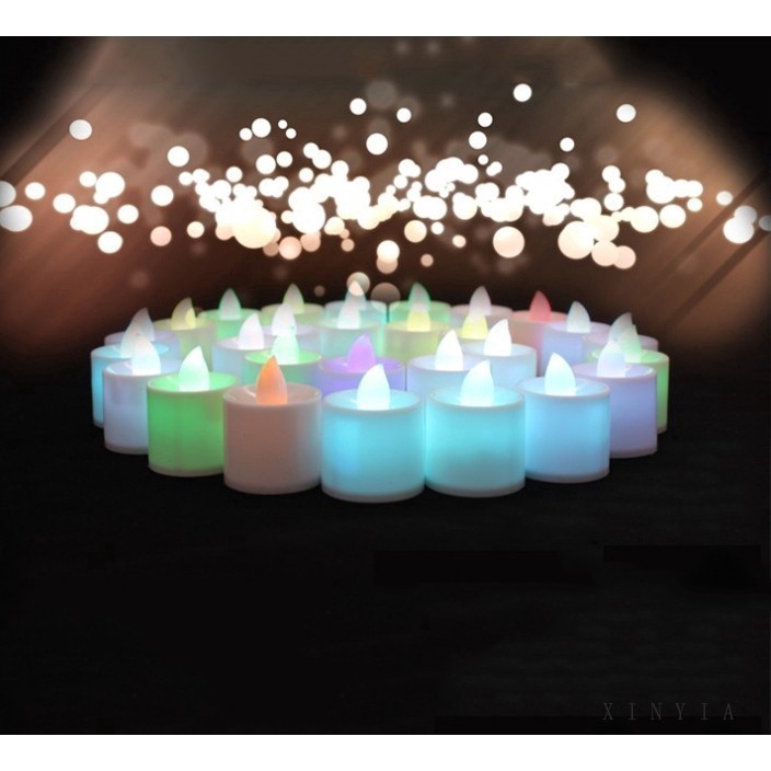 Đèn Led Hình Nến Nhiều Màu Trang Trí Phòng Ngủ