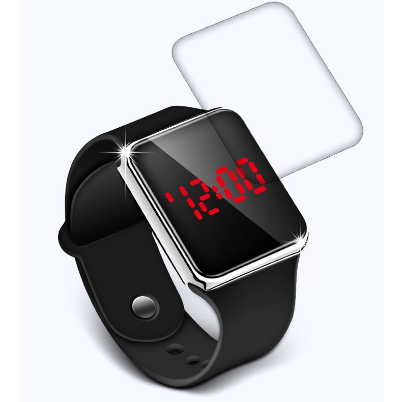 Đồng Hồ Điện Tử Dây Silicone Thể Thao Cho Nam Nữ