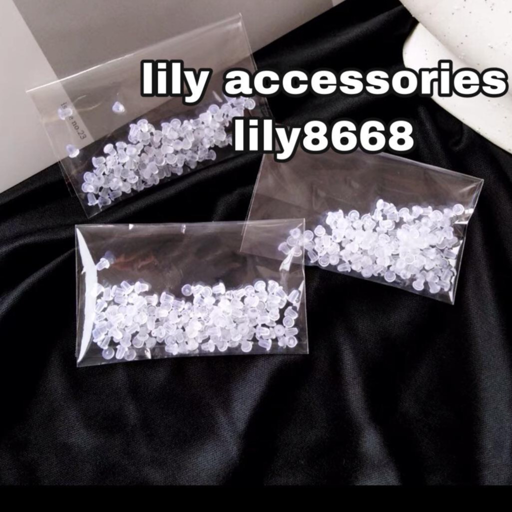 Set 100 chiếc chốt khuyên tai silicon