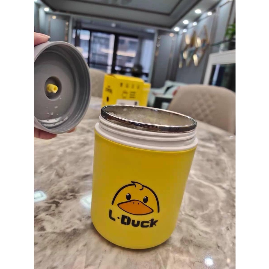 Cốc đựng canh bình ủ cháo inox 450ml L-Duck 🌏FREE SHIP🌎 loại mới giữ nhiệt cực lâu tặng kèm muỗng an toàn vệ sinh B52