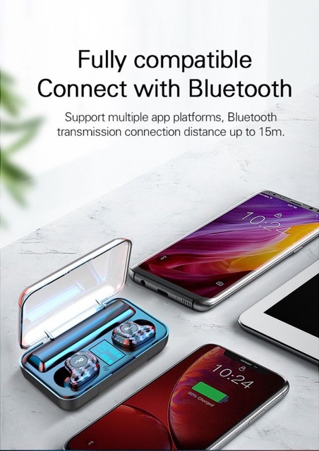 Tai Nghe Không Dây True Wireless Amoi M20 F9 F9 Pro S11 TWS Nhét Tai Bluetooth Dùng Cho Iphone, Oppo, Xiaomi, Android