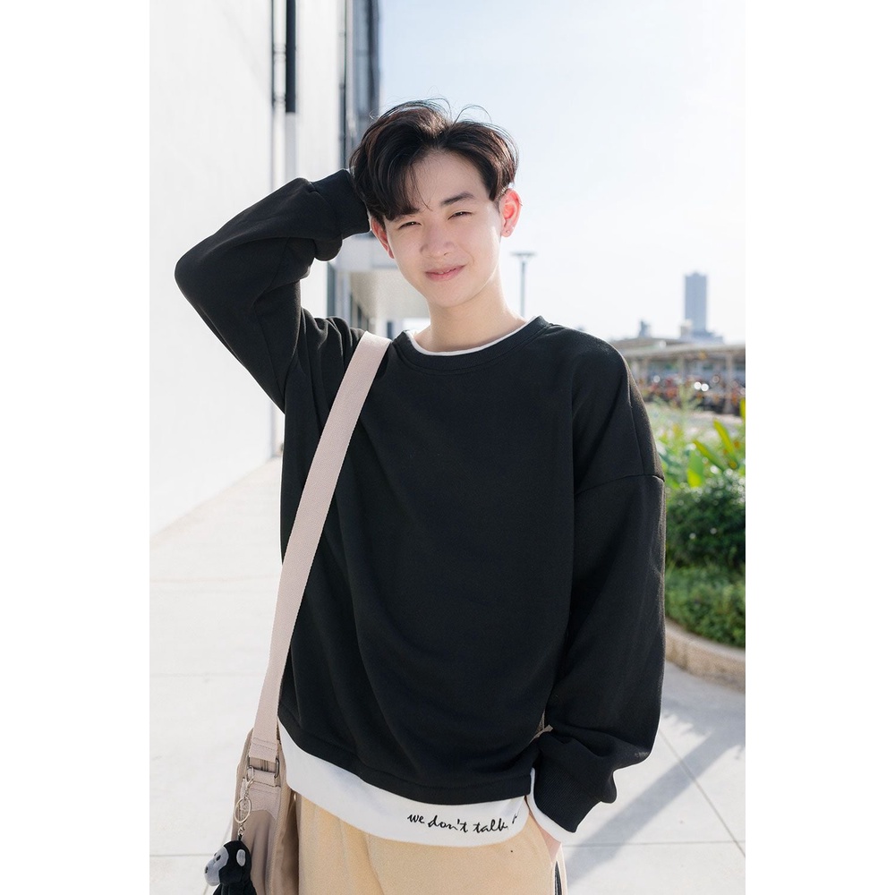 Áo nỉ cổ tròn Sweater anymore - Áo nỉ bông chui đầu Unisex Hàn Quốc LEILA.ST9 | BigBuy360 - bigbuy360.vn