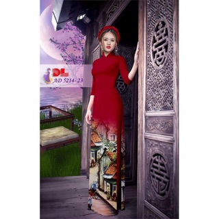 Vải áo dài 3d phố cổ hà nội
